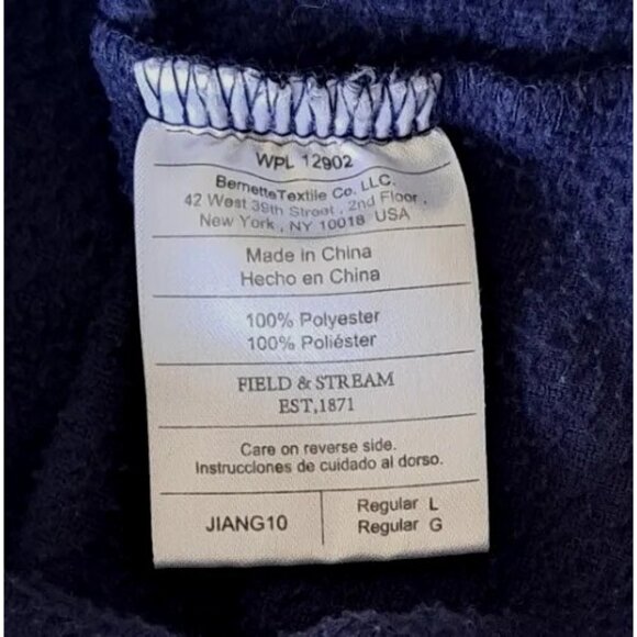 Field and Stream Mens Large Blue Fleece Vest Full Zip - Picture 4 of 5